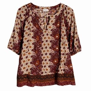 🤎 Rachel Zoe Brown Boho Blouse